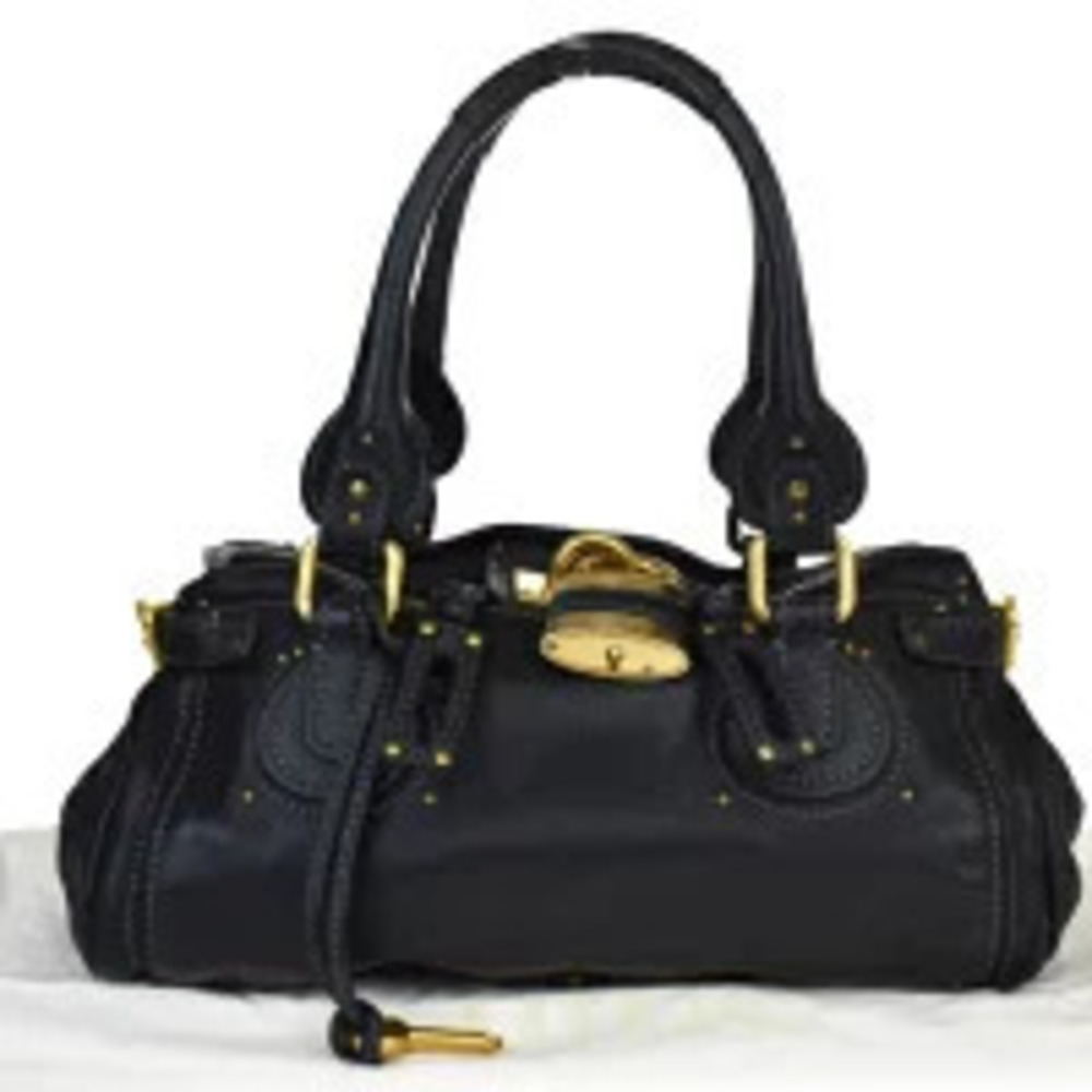 Chloe Paddington shoulder bag Handbag black leather padlock